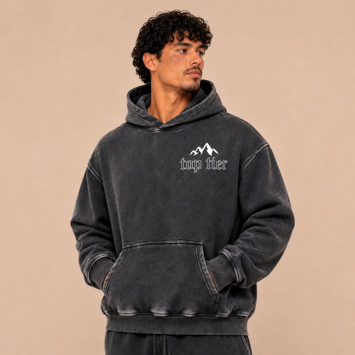 Top Tier Snow Washed Hoodie