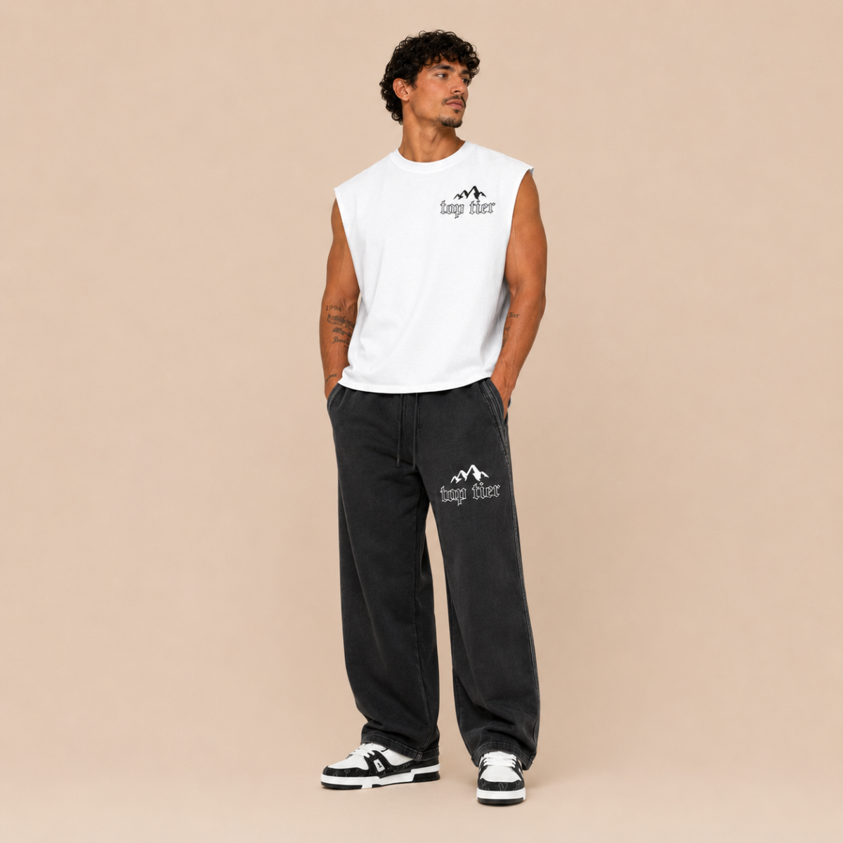 Top Tier Snow Washed Sweatpants
