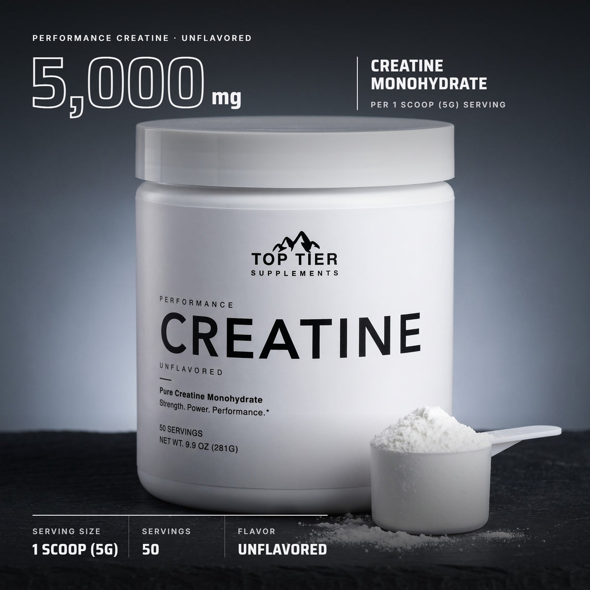 Top Tier Creatine Monohydrate – headline dose
