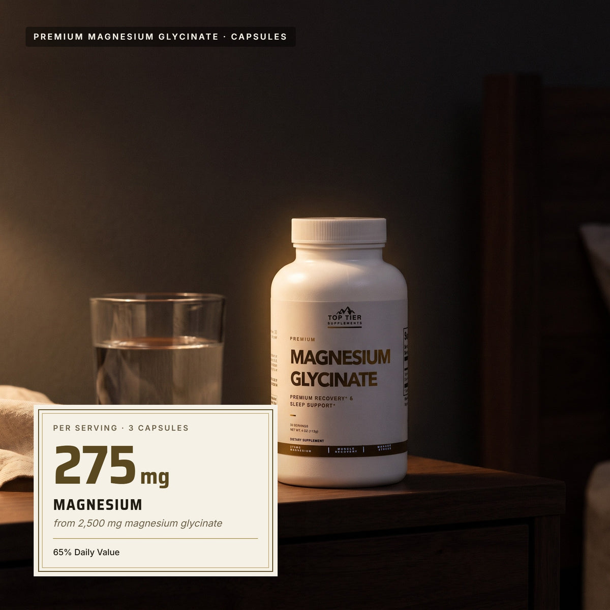 Top Tier Magnesium Glycinate – headline dose
