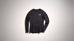 Top Tier Compression Long Sleeve, Black - flat lay