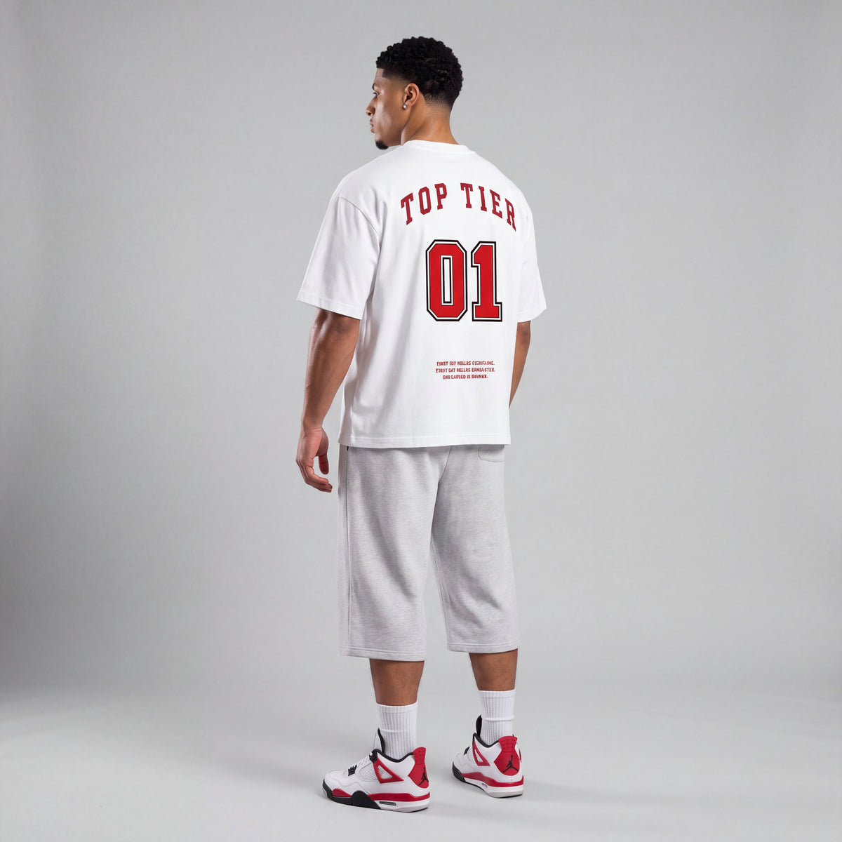 Relaxed Drawstring Three-quarter Sweatpants