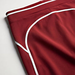 Tier One Leggings Red waistband and yoke piping detail