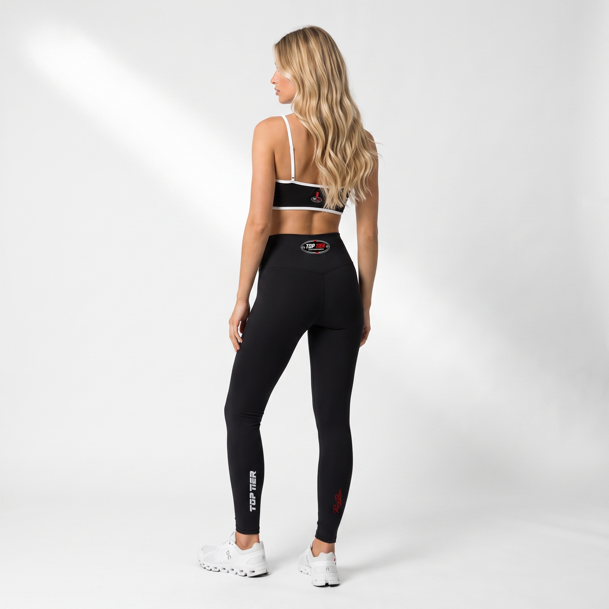 Women's Color Block Ruched V-Neck Sports Bra